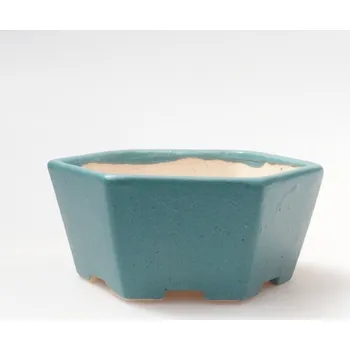 Květináč Keramická bonsai miska 5,5 x 5,5 x 2,5 cm modrá 160849