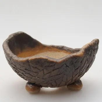 Květináč Keramická Skořápka 8,5 x 8,5 x 7 cm hnědá 162778