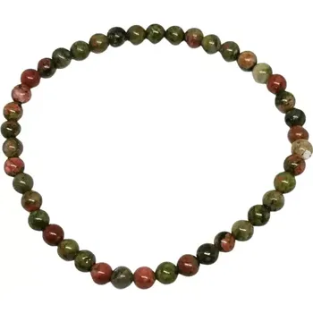 Náramek Náramek z unakitu 4 mm – přírodní kámen pro harmonii těla i duše