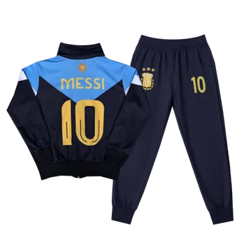 Chlapecká mikina Numberoplus Dětská fotbalová tepláková souprava Argentina - Lionel Messi Č.10 Velikost: 12 roky (vel.146)