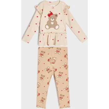 Sinsay - Souprava mikiny a kalhot - béžová - 084FT-08X - 084FT-08X-80