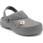 SAMLUX® Dámské clogsy s kožíškem šedé 9968 Barva: Grey, Velikost: 41