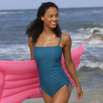 Dámské plavky Jednodílné plavky Vilorio s odnímatelnými ramínky smaragdová 50