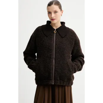 Pánská větrovka Bunda s příměsí vlny Sessun 25112012 hnědá 89X, vel. M