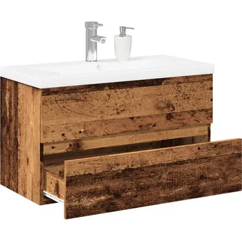 Koupelnový nábytek Skříňka se zápustným umyvadlem old wood Hnědá 3328923