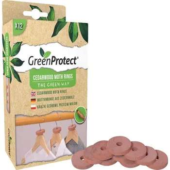 Přípravek proti hmyzu Cedrové kroužky proti šatním molům Green Protect (10 ks) – Přírodní repelent