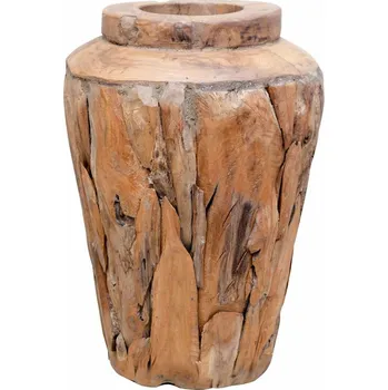 Váza vidaXL Dekorativní váza 40 x 60 cm masivní teakové dřevo