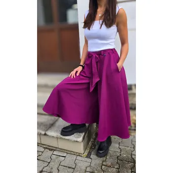 Dámská sukně Kulišárny DÁMSKÁ tepláková kalhotová sukně MAGENTA VELIKOST: 34, DÉLKA: MINI- nad kolena