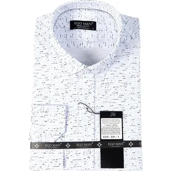 Pánská košile EGO MAN košile pánská EGR-031-1 regular fit M bílá