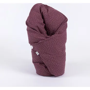 Povlak na dekorativní polštářek Tulimese Náhradní povlak mušelínový višňový s puntíkem VELIKOST NÁHRADNÉHO POVLAKU: POVLAK 90X90 CM