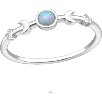 Prsten Prstýnek Opal měsíc a hvězdy Velikost prstenů: 7 (EU: 54-56)