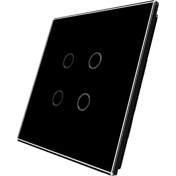 vypínač WELAIK Panel skleněný 4/0 - černý
