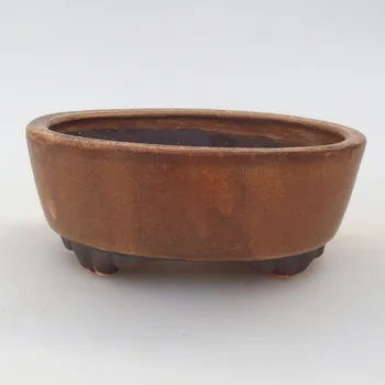 Květináč Keramická bonsai miska 9 x 8 x 3,5 cm hnědá 160901