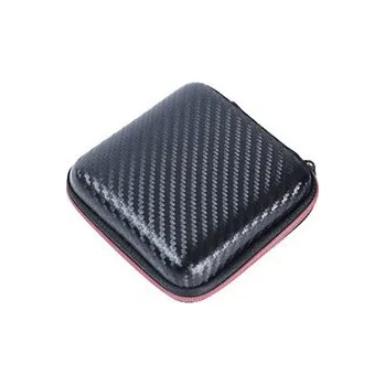 Cestovní úložné carbonové pouzdro,Černé čtvercové 7,5x7,5x3,5cm