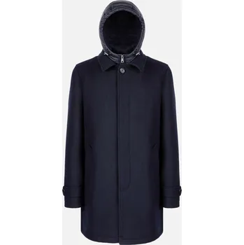 Pánský zimní kabát Pánský kabát GEOX MONREALE G014891 TMAVĚ MODRÁ 56