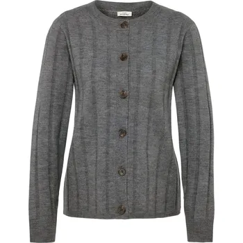 Dámský svetr 716885 - Tchibo - Žebrovaný pletený svetr - pro ženy - vel. XL 48/50 - barva: šedá