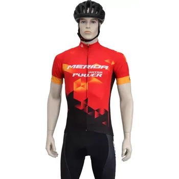 Cyklistické oblečení MERIDA - Dres pánský SPORT červeno-oranžovo-černý M