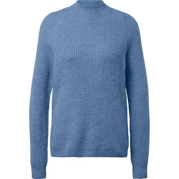 Dámský svetr 716732 - Tchibo - Svetr z hrubého úpletu se stojáčkem - pro ženy - vel. S 36/38 - barva: modrá