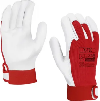 Pracovní rukavice Procera Rukavice X-TEC, velikost 7,8,9 a 10 Velikost 8 šedá/červená