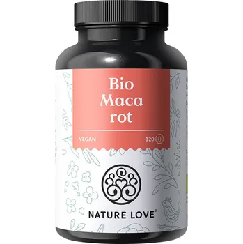 Fitness strava Nature Love Organic Red Maca 120 kapslí