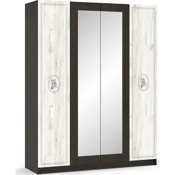 Komoda Šatní skříň 4D ATHOS wenge/dub kraft