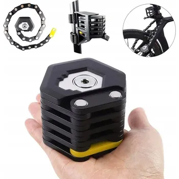 Zámek na kolo SKLÁDACÍ ZÁMEK NA KOLO, ZAMYKÁNÍ NA KÓD, Z TVRZENÉ OCEL + KLÍČ