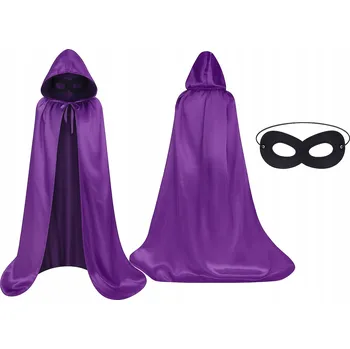 Karnevalový kostým Halloween plášť s kapucí fialová čarodějka čaroděj kostým kostým