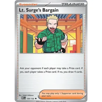 Sběratelská karetní hra Lt. Surge's Bargain 120/132 - Mega Evolution Typ karty: Non-Holo