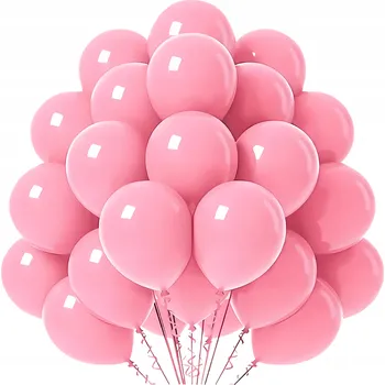 Balónek BALÓNKY RŮŽOVÉ PASTELOVÉ SADA NAROZENINOVÝCH BALÓNKŮ 30cm PRO DĚTI 50 KS