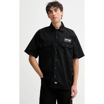 Pánská košile Košile Dickies pánská, černá barva, relaxed, s klasickým límcem, DK0A88HT 99X, vel. XL