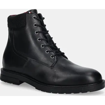 Oblečení a móda Kožené trapery Tommy Hilfiger CLEATED HILFIGER W LTH BOOT FM0FM05562 černá 99X, EUR 44