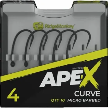 Rybářský háček Háčky Ridgemonkey APE-X Curve s protihrotem, 10 ks