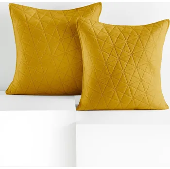Povlak na dekorativní polštářek Sada 2 ks povlaků na polštáře RESTILO LAILA hořčicová, velikost 45x45