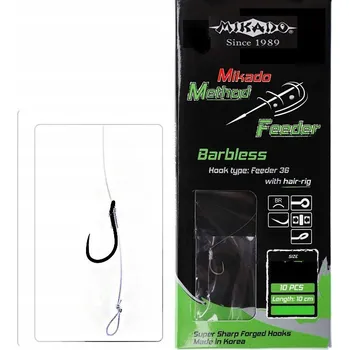 Rybářský háček Zemní Háčky s návazcem, Mikado Method Feeder Rigs 10 ks