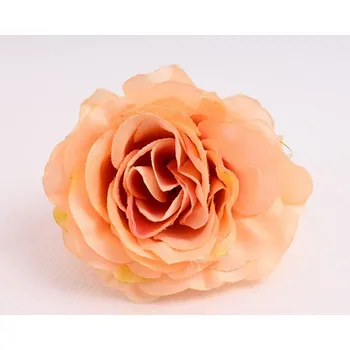 umělá květina Ukělý květ růže 9 cm, meruňková