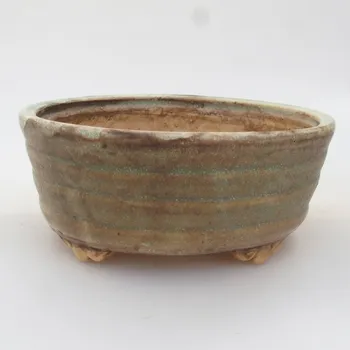 Květináč Keramická bonsai miska 10,5 x 9 x 4 cm zelená 160879
