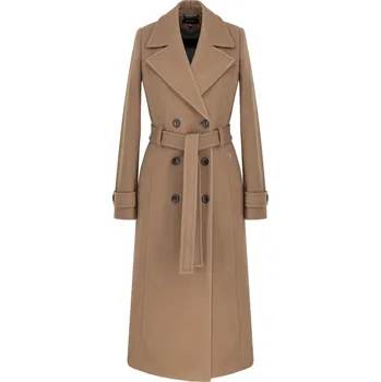 Dámský kabát Kabát s knoflíky a vázáním LONDON MACCHIATO Velikost: EU 38