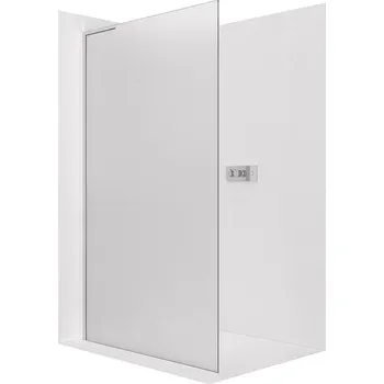 Cerano Sprchová zástěna Walk-in Onyx L-levá vzpěra, 8 mm, chrom, mléčné sklo, 90x200 cm, CER-8050BD862