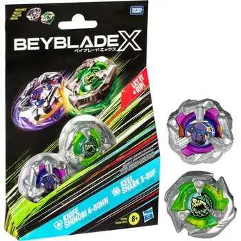 Figurka Hasbro Beyblade X Sada dvou kotoučů X Knife Shinobi 4-80HN and Keel Shark 3-80F, G0190