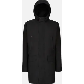 Pánská casual bunda Pánská parka GEOX ANYWECO G014901 ČERNÁ 58