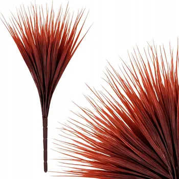 umělá květina UMĚLÁ ORANŽOVÁ TRÁVA 35cm VĚTVIČKA OZDOBNÁ DEKORACE DO VÁZY DEKORACE