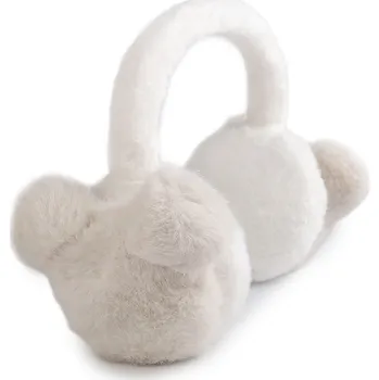 Čepice Kožešinové klapky na uši, barva 1 krémová nejsvět.