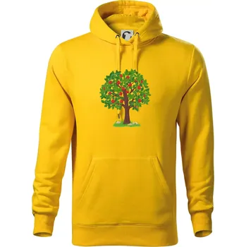 Pánská mikina Obrázek Jablko nepadá daleko od stromu - Mikina pánská Cape s kapucí - 3XL ( Žlutá )