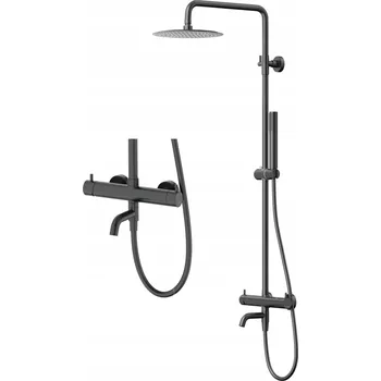 Sprchový set Sprchový panel s hlavovou a ruční sprchou Corsan černý CMN01MBLW