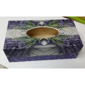 Krabice na papírové kapesníky - Levandule svazek