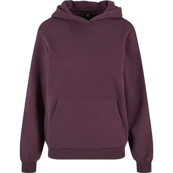 Dámská mikina Build Your Brand Hebká dámská mikina přes hlavu Fluffy - Švestková | XL