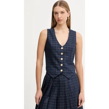 Dámská vesta Vesta Fracomina FS25WJ5002W56195 modrá 55X, vel. XL