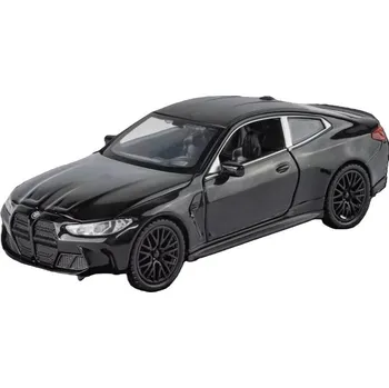 autíčko BMW M4 kovový model hračka na baterie světla zvuk 1:32 Černá