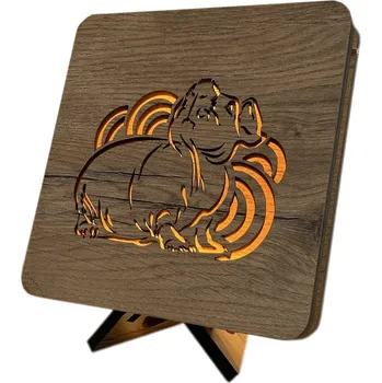 Lampička Li-Go "Skinny morče" lampa 19x19cm provedení povrchu: dub světlý