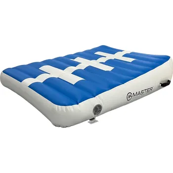 Žíněnka Incline mat MASTER nafukovací klín 120 x 90 x 10-30 cm - modrá - bílá